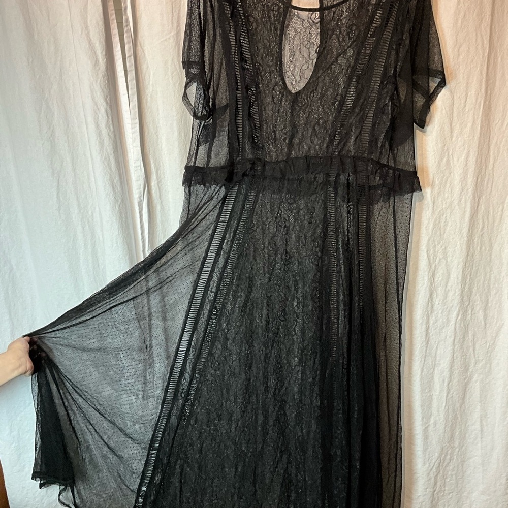 Elegant Black Sheer Dress